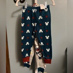 ☃️$5☃️ Disney Mickey Mouse Pajama Pants Set of 2 NWT 2T